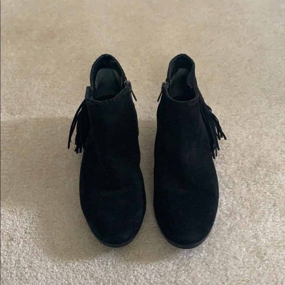 Sam Edelman black Paige suede fringe booties